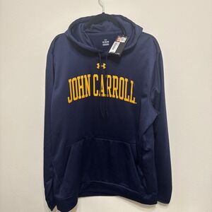Under Armour Men's Loose Fit XL John Carroll JCU Performance Hoodie Blue NWT